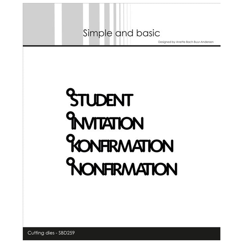 Papercraft Supply Invitation - Student Uitnodiging Woorden Metalen Stansmessen voor