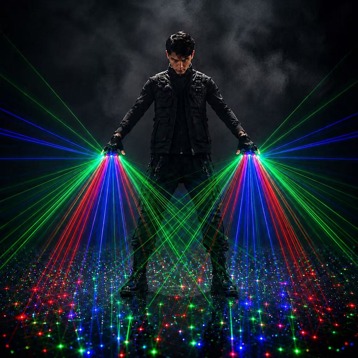Event Party Dj - Oplaadbare RGB Laser Handschoenen met Rood,