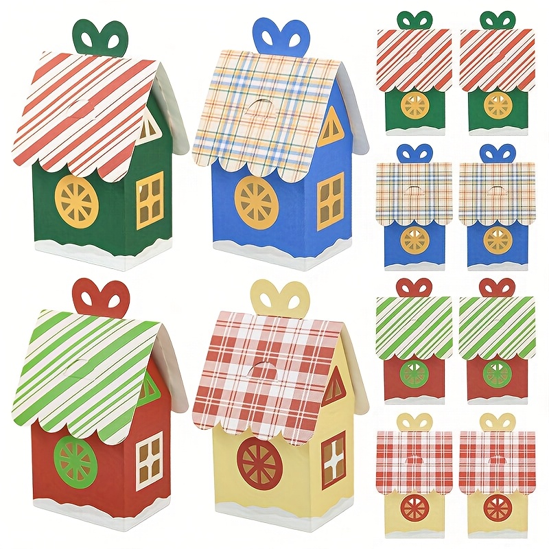 Event & Party Supply - 24 stuks Kerst Mini Huis Snoepdozen