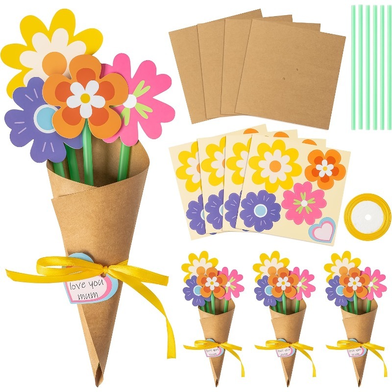Papercraft Supply Ribbon - 100 stuks DIY bloemenboeket kit papier