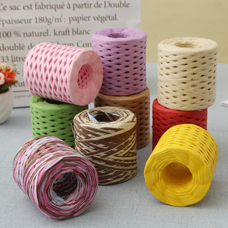 Papercraft Supply Ribbon - 200M Raffia Garen Touw Lint Natuurlijke