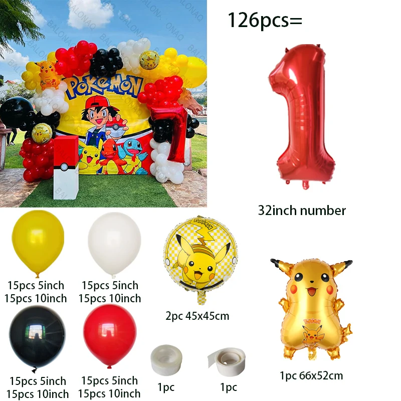 126-delige Cartoon Pikachu The - Balloon Arch Kit recensie en prijs