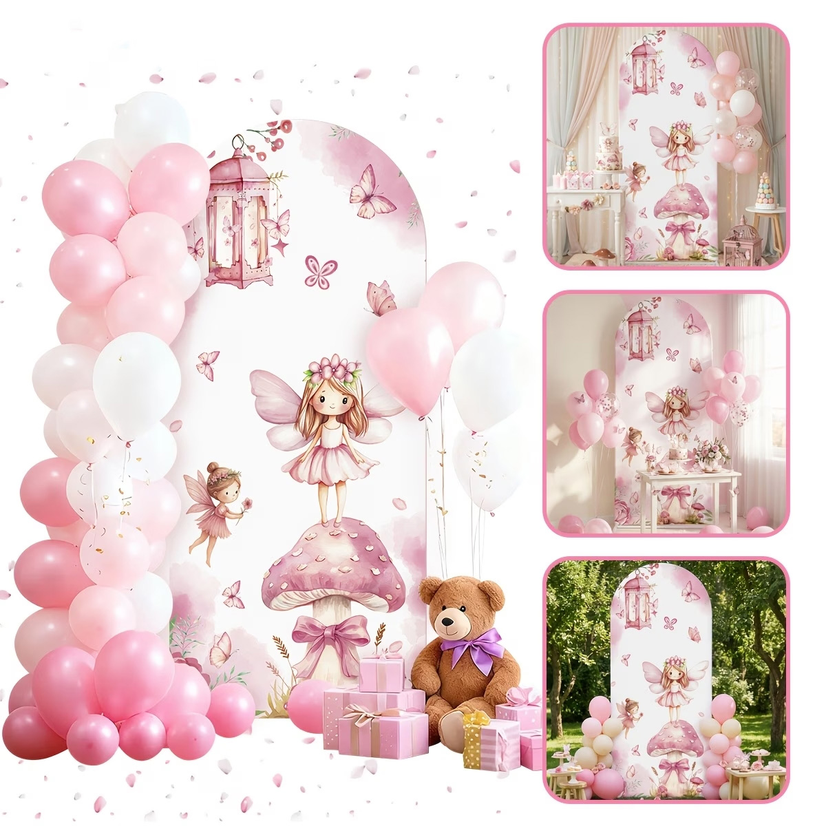 Fee en paddenstoel achtergrond - Dessert Table Backdrop recensie en prijs