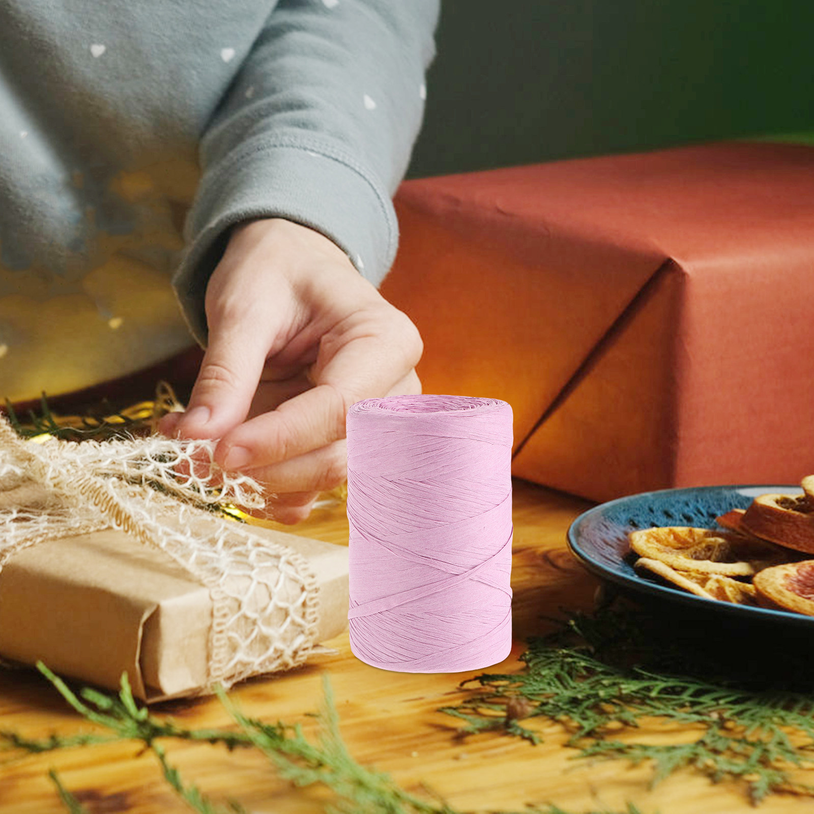 Gekleurd raffia-papierkoord pl - Papercraft Supply Ribbon recensie en prijs