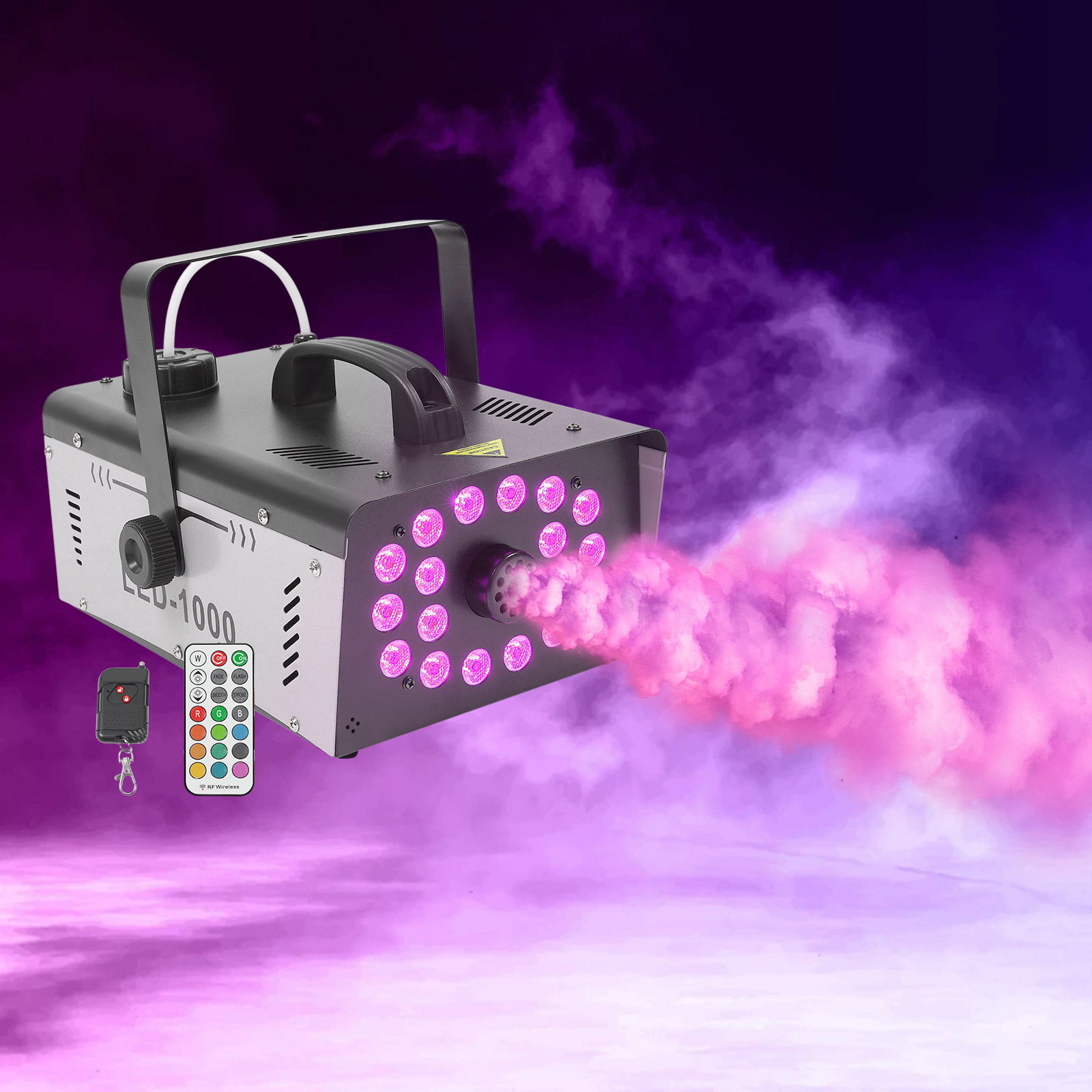 Rookmachine 1000W 18 LED Stage - Event Party Dj recensie en prijs