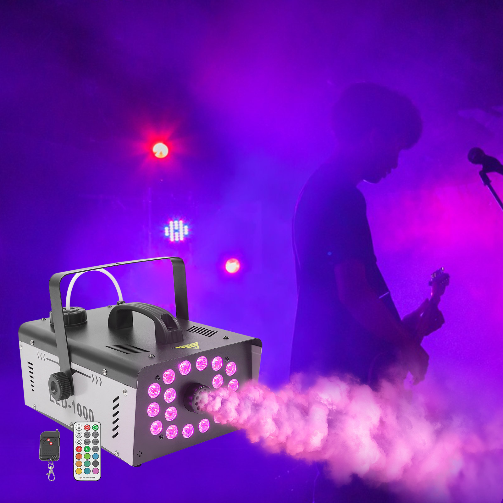 Rookmachine 1000W 18 LED Stage - Event Party Dj recensie en prijs